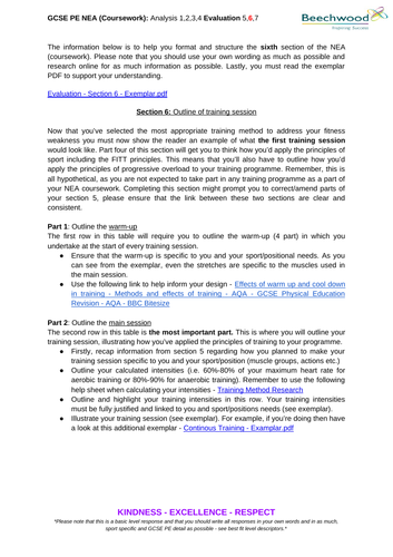 aqa-gcse-pe-nea-coursework-guide-evaluation-outline-of-training