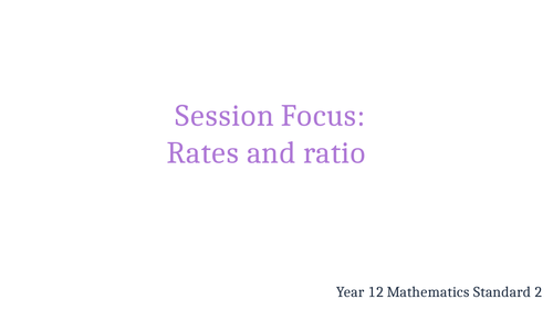 Ratios & Scale Drawings - Topic Review - Mathematics Standard
