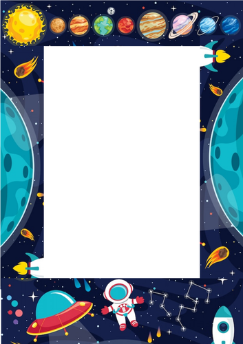 Intergalactic Adventures Space Writing Page Border: Lined and Unlined ...