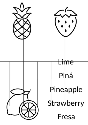 Spanish Fruit and Veg: Cut Out Activity