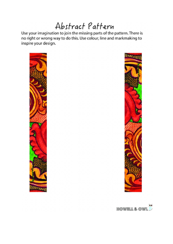 Art Lesson starter or cover lesson bundle of 10 abstract patterns to ...