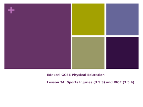 Sports Injuries and RICE  - Lesson 34