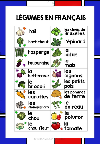 french-vegetables-visual-vocabulary-list-freebie-teaching-resources