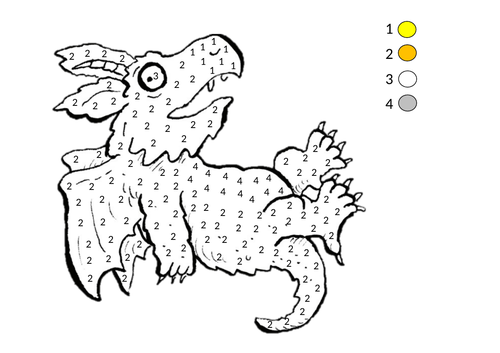 Zog colour by number activity | Teaching Resources