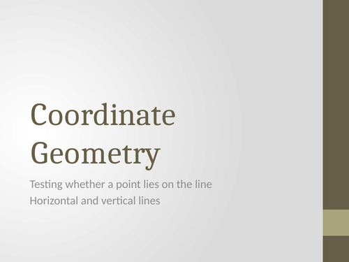 Horizontal and Vertical Lines Lesson PowerPoint