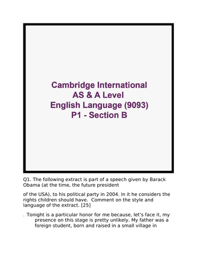 P1 Sec B Commentary Sample Response