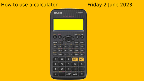 Using a Casio FX 83 GTX Calculator Teaching Resources