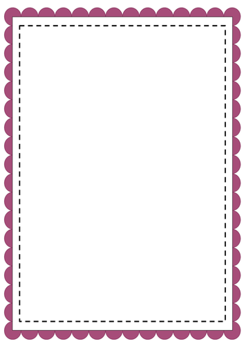 Scalloped Writing Page Borders:11 colour options with various shades ...