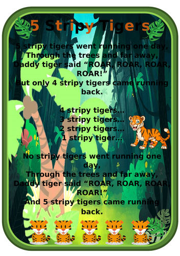 5 Stripy Tigers song