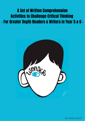 43 Different Critical Thinking Writing Activities for Wonder (by R J ...