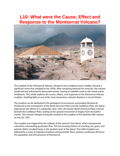 montserrat volcano case study