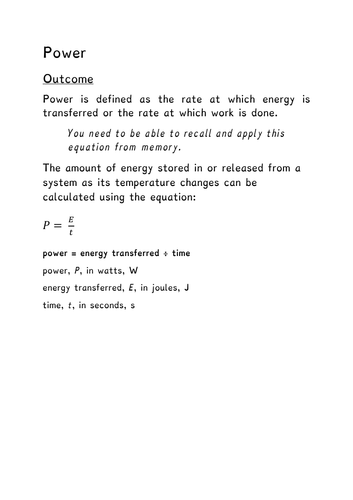 Rearranging Equations: Physics Energy Formulae | Teaching Resources