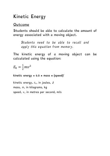 Rearranging Equations: Physics Energy Formulae | Teaching Resources