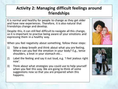 Year 6 Transition: Managing Friendships in the Move to Secondary (FULL ...