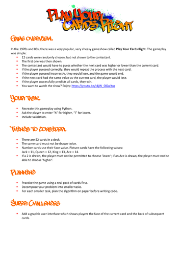 Super-Hard Python Challenges | Teaching Resources