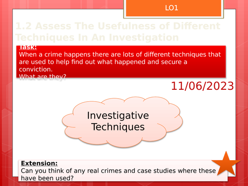 WJEC Criminology Unit 3 LO1 | Teaching Resources