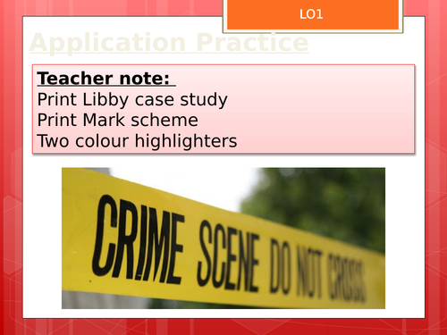 WJEC Criminology Unit 3 LO1 | Teaching Resources