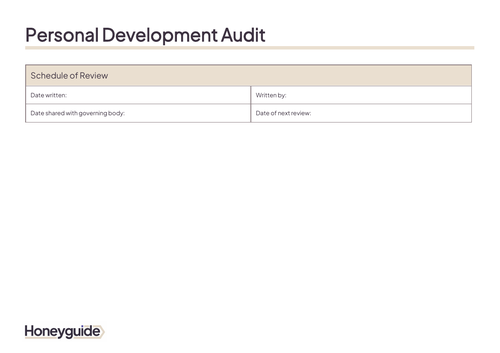 Personal Development Audit Pack | Teaching Resources