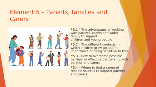 T Level Childcare and Education Element 5 Parents, Families and Carers