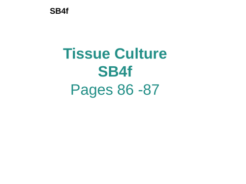 Tissue Culture GCSE Edexcel 9-1