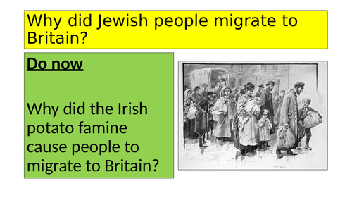 AQA GCSE Migration Jewish migration