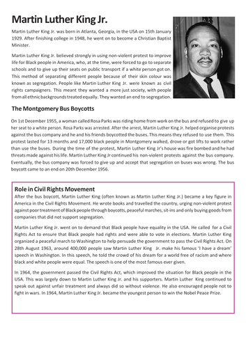 Martin Luther King Jr | Teaching Resources
