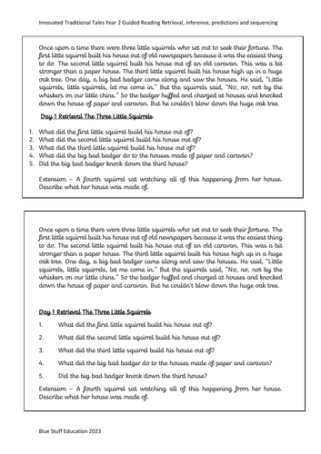 Year 2 Traditional Tales guided reading | Teaching Resources
