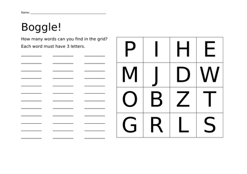 Boggle! | Teaching Resources