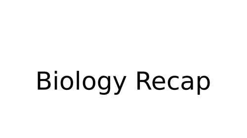 WJEC Double Sci Yr 10 Biology Revision Recap