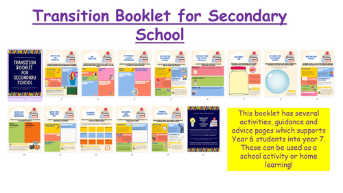 Primary to Secondary Year 6 into 7 Transition Booklet | Teaching Resources