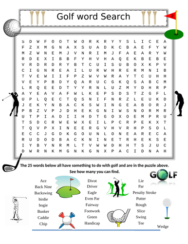 Golf Word Search Puzzle | Teaching Resources