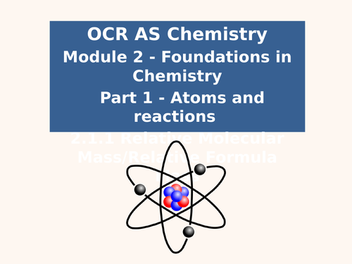 OCR A level Chemistry 2.1.1 Relative Molecular and Formula Mass