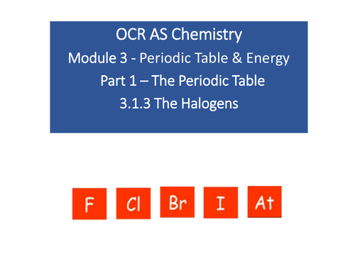 OCR A level Chemistry 3.1.3 Chlorine Uses and Tests