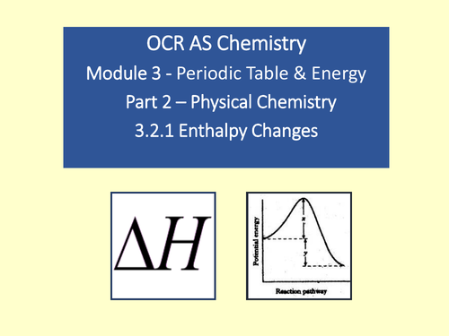 Ocr A Level Chemistry 321 Bond Enthalpies Teaching Resources 