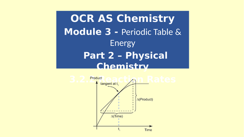 OCR A level Chemistry 3.2.2. Reaction Rates | Teaching Resources