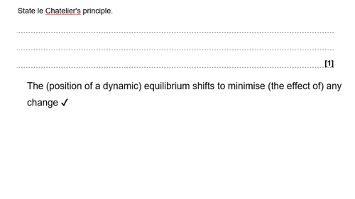 OCR A level Chemistry 3.2.3 Kc