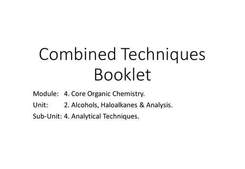 OCR A level Chemistry 4.2.12 Combined Techniques