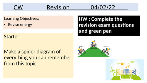 Energy revision lesson GCSE
