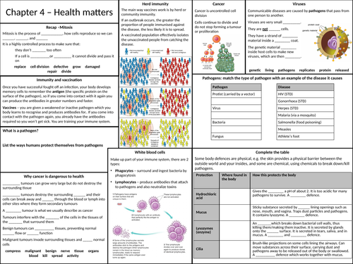 Biology Paper 1 revision broadsheets AQA GCSE KS4 | Teaching Resources