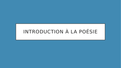 Introduction to French poetry/Introduction à la poésie francaise_5 ...