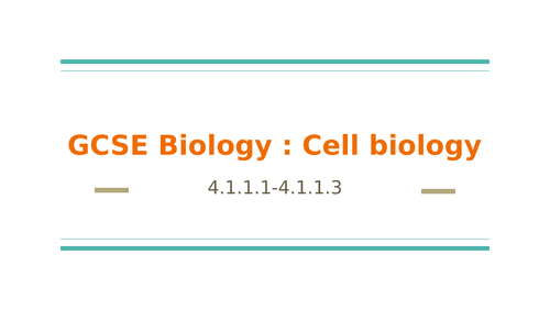 AQA GCSE Biology: Introduction to cells | Teaching Resources