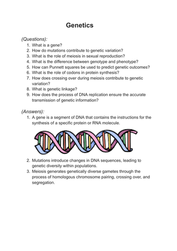 CONCISE A* A Level Biology Topic 7 Genetics, Population, Evolution ...