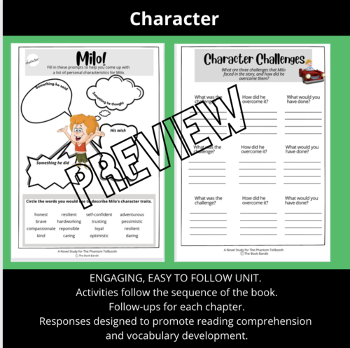 THE PHANTOM TOLLBOOTH by Norton Juster NOVEL STUDY and Reading ...