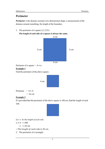 KS2 Area&Perimeter | Teaching Resources