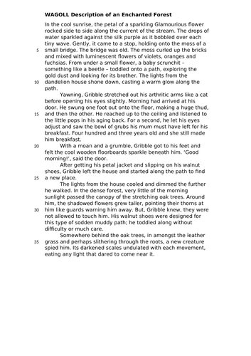 Descriptive Writing - Enchanted Forests | Teaching Resources