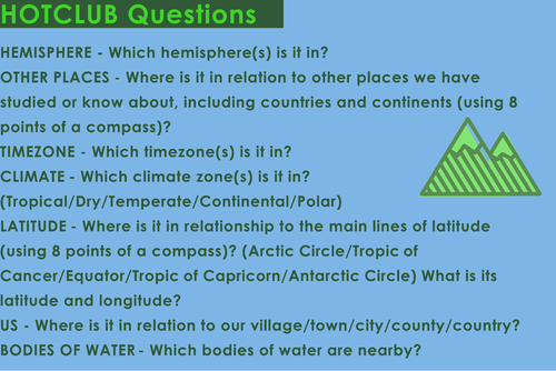 Geography quick questions Teaching Resources