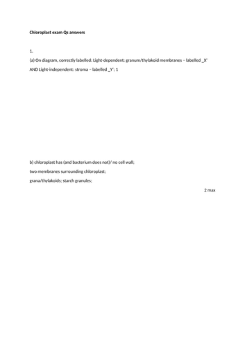 AQA A level Biology - 3.5.1 Photosynthesis 1 - The leaf & chloroplast ...