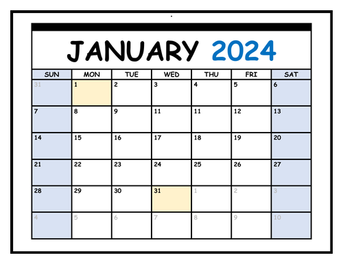 Calendar 2024