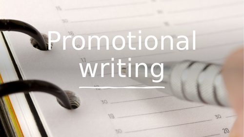Promotional Writing - AS English Language (9093) | Teaching Resources