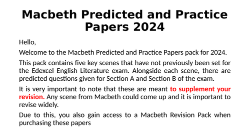 macbeth paper thesis